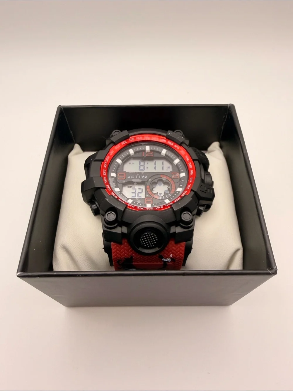 Invicta Red & Black Rugged Digital Sport Watch